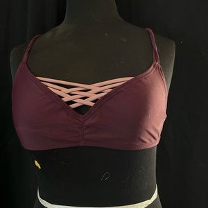 Purple crisscross light purple top